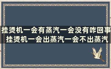 挂烫机一会有蒸汽一会没有咋回事 挂烫机一会出蒸汽一会不出蒸汽怎么回事